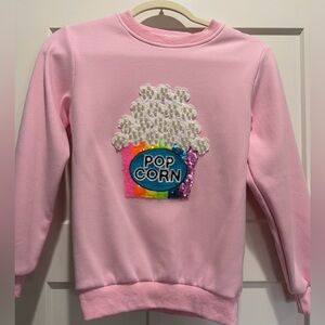 Lola + The Boys Pink Sequin Sweatshirt